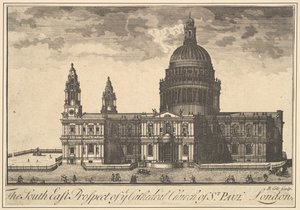 St. Paulin katedraalikirkon South East Prospect, London Overtons Prospects, 1720-30.