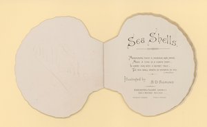 Kuvitus kirjaseen nimeltä Sea Shells (väri litho)