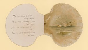 Kuvitus kirjaseen nimeltä Sea Shells (väri litho)