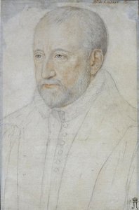 Pierre de Ronsardin (1524-1585) muotokuva Foulonista, Benjaminista (noin 1550-1612). Musta liitu ja sangviini paperille, koko: 33x23, 1500-luvun toinen puolisko, Valtion Eremitaaši, Pietari tekijältä Benjamin Foulon