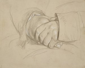 Clusped Hands, sanotaan olevan runoilija William Wordsworthin kädet