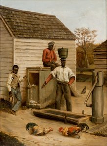 Barnyard-kukkotaistelu, 1860 tekijältä Benjamin J. Severance