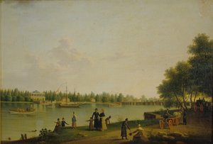 Näkymä Prinssi Stroganovin Dachasta Pietarin lähellä, 1804
