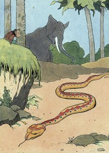 Käärme Eedenin puutarhassa