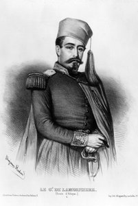 Ranskalaisen kenraalin Louis Juchault de Lamoricieren (1806-1865) muotokuva (piirustus)