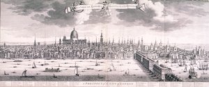 Panoraamanäkymä Lontooseen, 1710