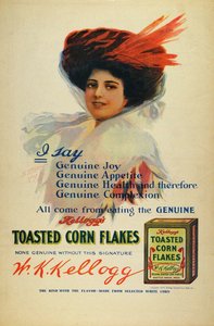 Kelloggs Cornflakes -juliste, 1910 tekijältä Benjamin Tichtman