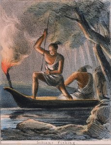"Intiaanien kalastus", c1845