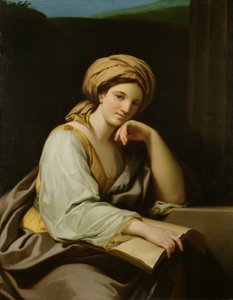 Sibylli kirjan kanssa, Rafael Mengsin (1728-79) maalauksen mukaan, noin 1761 (öljy kankaalle). tekijältä Benjamin West