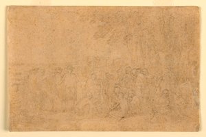 Piirros, luonnos "Pennin sopimusta" varten, 1772. tekijältä Benjamin West