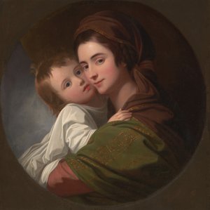Taiteilijan vaimo Elizabeth ja heidän poikansa Raphael tekijältä Benjamin West