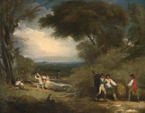 Puunkorjaajat Windsor Great Parkissa tekijältä Benjamin West