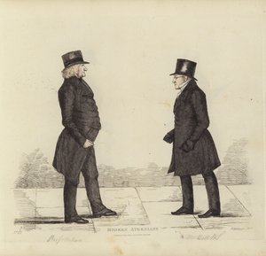 Eminent edinburghilaiset, eli modernit ateenalaiset, John Wilson, Esq, moraalifilosofian professori, George Joseph Bell, Esq, Skotlannin oikeuden professori (värikaiverrus) tekijältä Benjamin William Crombie