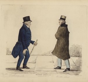 Eminents edinburgheses, també coneguts com atenencs moderns, tinent general George R Ainslie, Bindon Blood, Esq, de Cranacher (gravat en colors) finlandès tekijältä Benjamin William Crombie