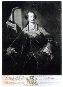 Charles Watson-Wentworthin, Rockinghamin toisen markiisin (1730-82) muotokuva, kaiverrus Richard Houston (1721-75)