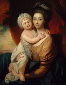 Lady Sondes pienen poikansa kanssa, n. 1793-1794 tekijältä Benjamin school of West