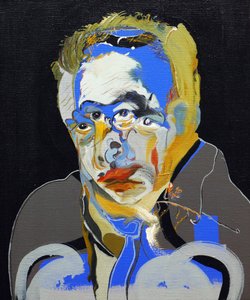 Historian 50 suurinta kirjailijaa : Albert Camus, 2015 (öljy ja akryyli kankaalle).