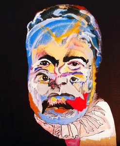 Historian 50 suurinta kirjailijaa : Ernest Hemingway, 2015 (öljy ja akryyli kankaalle) tekijältä Benoit Erwann Boucherot
