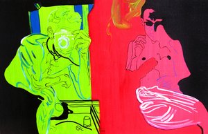 Matkan päätepiste, Palm Springs, 2003 (öljy kankaalle) tekijältä Benoit Erwann Boucherot