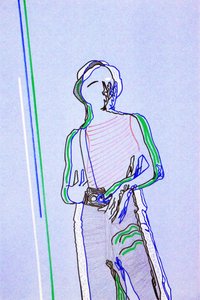 Passager 2, 2020 (akryyli seulapainetulle japanilaiselle paperille) tekijältä Benoit Erwann Boucherot