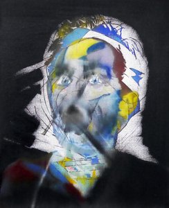 Surautoportrait au hijab, 2017 (öljy kankaalle) tekijältä Benoit Erwann Boucherot