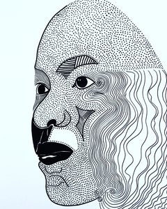 Surportrait: Lorrie Jean-Louis, 2021 (akryyli paperille) tekijältä Benoit Erwann Boucherot