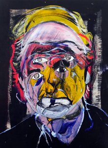 Surportrait : Philip Roth, 2021 (öljy ja akryyli puupaneelille) tekijältä Benoit Erwann Boucherot