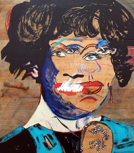 Surportrait : Whitney Houston, 2020 (öljy ja akryyli puulle) tekijältä Benoit Erwann Boucherot