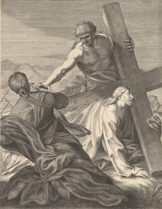 Kristus kantaa ristiä, 1680-1719. tekijältä Benoit Thiboust