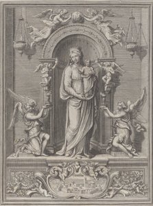 Loreton Madonna, enkelin molemmilla puolilla, 1650-1724. tekijältä Benoît Farjat