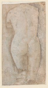 Luonnos Venus Pudica -tyypin klassisesta veistoksesta tekijältä Benozzo Gozzoli