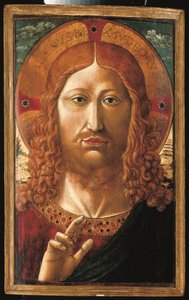 Kristus siunaa (tempera, öljy ja kulta paneelille) tekijältä Benozzo di Lese di Sandro Gozzoli