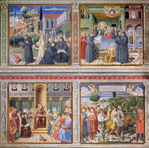 Jaksot pyhän Augustinuksen elämästä, 1463-65 (ks. 192535, 192549, 192550, 192551, 192552). tekijältä Benozzo di Lese di Sandro Gozzoli
