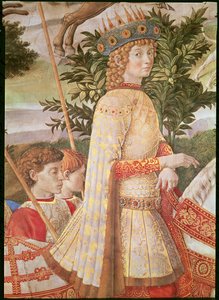 Magi-kulkue, Lorenzo the Magnificentin johtama kulkue Magus Casparin varjossa, yksityiskohta Lorenzo de