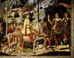 Taikakuninkaiden matka tekijältä Benozzo di Lese di Sandro Gozzoli