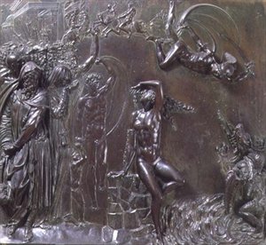 Perseus pelastaa Andromedan (pronssi) tekijältä Benvenuto Cellini