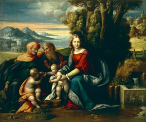 Pyhä keskustelu, Benvenuto Garofalo (1481-1559) tekijältä Benvenuto Tisi da Garofalo