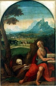 St. Jerome (paneeli) tekijältä Benvenuto Tisi da Garofalo