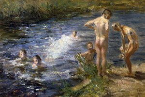 Pojat joella, 1899.