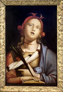 Pyhä Katariina Aleksandrialainen. Maalaus Bernardo (Bernardino) Zenale (n. 1436-1526), detrempe puulle, noin 1500. Italialaista taidetta, renessanssia. Musée des Beaux Arts de Nancy.