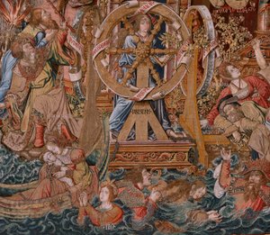 Flanderin kuvakudos. Sarja The Honours. Fortune, tie kunnianosoituksiin (La Fortuna, Camino de los Honores). Sarjan viides kuvakudos. Mallisarjakuvapiirtäjät Bernard van Orleyn ja Jan Gossaert de Mabusen piiristä. Valmistus Pieter van Aelst, Brusse