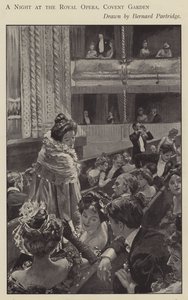 Yö Royal Operassa, Covent Gardenissa, Lontoossa (litho)