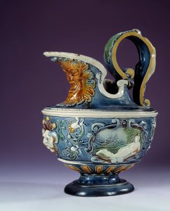 Bernard Palissyn koulun (noin 1510-1589) luoma Aiguiere de faience, Pariisi, Louvre tekijältä Bernard (school of) Palissy