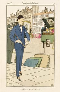 Aamupuku, Costumes Parisiensista tekijältä Bernard Boutet de Monvel