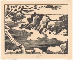 Kivinen rannikko Saint-Raphaëlissa tekijältä Bernard Essers (signed by artist)