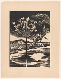 Joutsenkukka maisemassa tekijältä Bernard Essers (signed by artist)