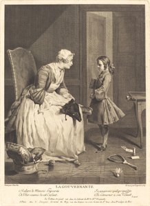 Kotiopettajatar tekijältä Bernard Lépicié after Jean Siméon Chardin
