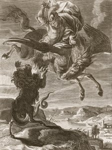 Bellerophon taistelee chimaeraa vastaan, 1731 tekijältä Bernard Picart