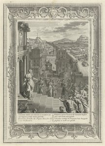 Cassandra ennustaa Troijan tuhoa vuonna 1731 tekijältä Bernard Picart