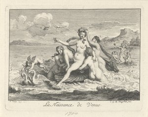 Geboorte van Venus Venuksen syntymä (otsikko esineessä) tekijältä Bernard Picart